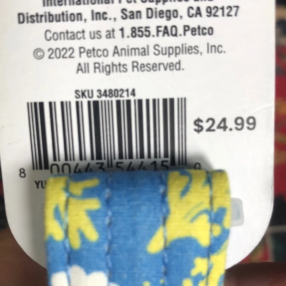 NWT The beach bum blue coral print leash 6ft​